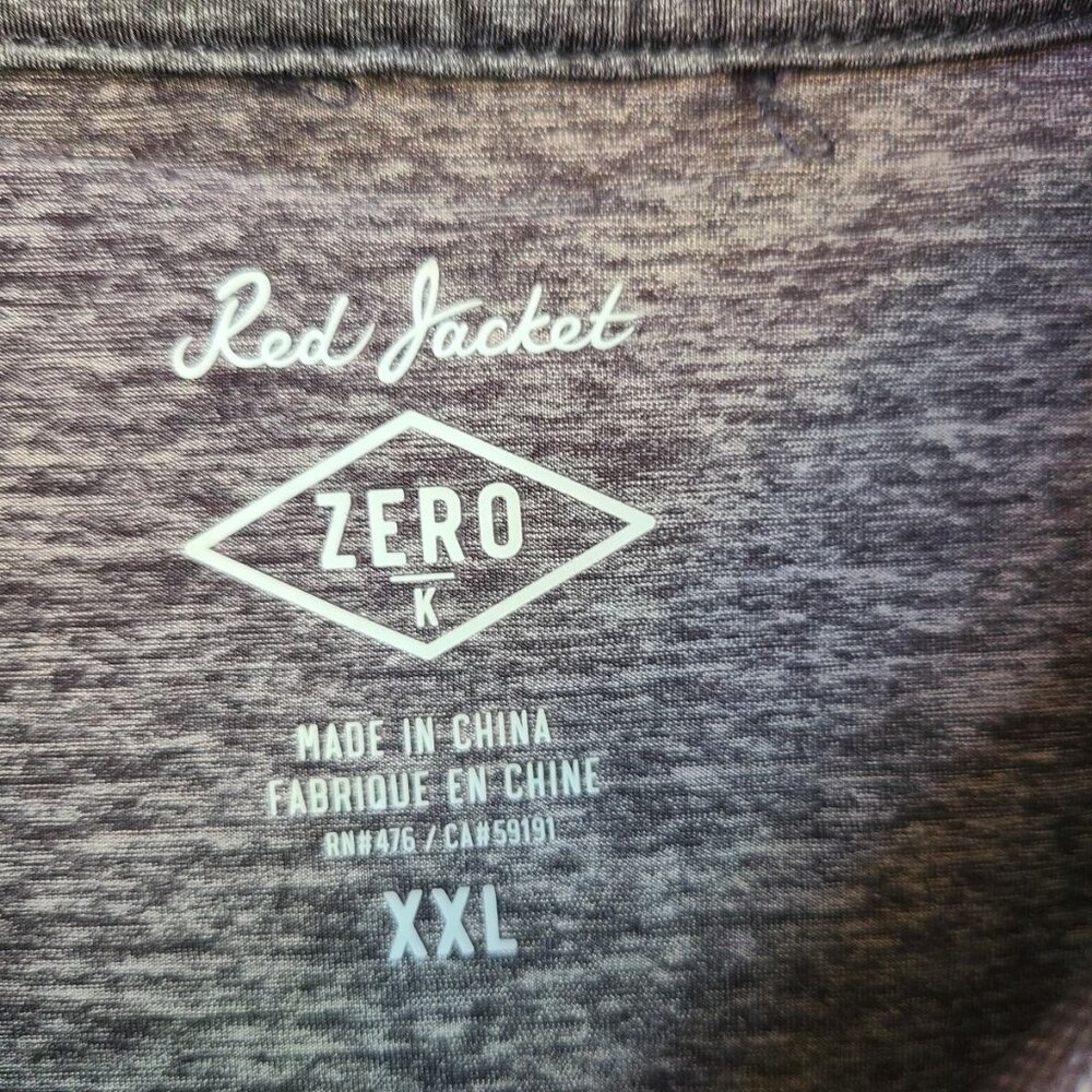 Red Jacket Mens Zero-K Tech Polo Shirt Black Heather Moisture Wicking Size XXL - Picture 4 of 10